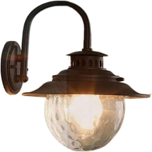 LUOYAOB Rustikale industrielle Wandleuchte for den Außenbereich, Wandleuchte mit klarem Steinmuster und Glasschirm, E27-Sockel, Wandlampe mit Aluminiumgehäuse for Haus, Terrasse, Frontgarage LUOYAOB Rustikale industrielle Wandleuchte for den Außenbereich, Wandleuchte mit klarem Steinmuster und Glasschirm, E27-Sockel, Wandlampe mit Aluminiumgehäuse for Haus, Terrasse, Frontgarage von LUOYAOB