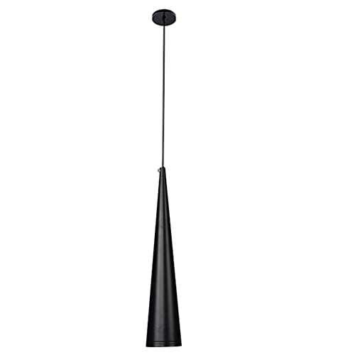 Modern Pendelleuchte 7W LED Mini Cone Pendelleuchte Moderne Aluminium Hängelampe Deckenleuchte for Kücheninsel Esszimmer Bar Schlafzimmer Badezimmer Flur Wohnzimmer(Zwart,Neutral Light -4000k) von LUOYAOB