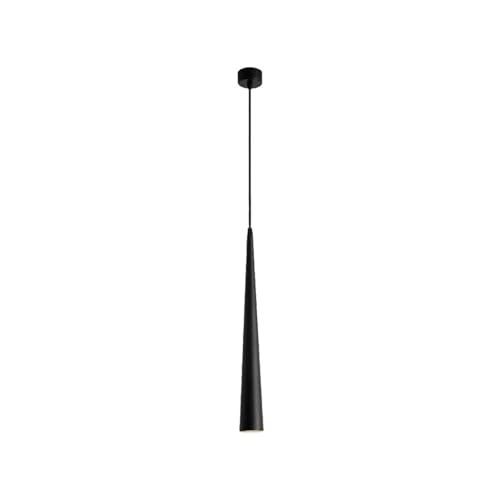 Modern Pendelleuchte Cone Long Tube Pendelleuchte Moderne LED 5W Hängeleuchte mit Zylinder Höhenverstellbarer Deckenleuchter for Kücheninsel Schlafzimmer Wohnzimmer Bar Flur(Warm Light -3000k,70CM - B von LUOYAOB