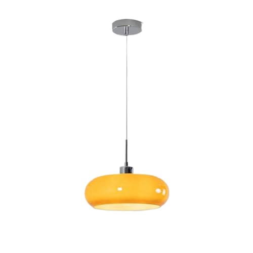 Modern Pendelleuchte Kreative Eierkuchen Pendelleuchte Kleiner Kronleuchter aus Glas im japanischen Stil Einfache Retro-Hängelampe for Bauernhaus Balkon Korridor Gang Bar Arbeitszimmer ( Color : Orang von LUOYAOB