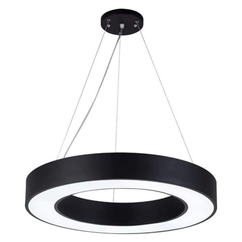 Modern Pendelleuchte Studio Ring LED Pendelleuchte Kreis Aluminium-Acryl-Kronleuchter Einfache moderne verstellbare Hängelampe for Restaurant Bars Einkaufszentrum Büro Konferenzraum ( Color : Hollow-4 von LUOYAOB