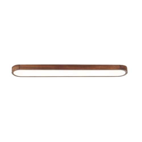 Moderne lineare Deckenleuchte aus japanischem Walnussholz, nordisch-minimalistisch, ultradünn, oval, lange Streifenlampe, Inneneinrichtung for Flur, Wohnzimmer, Schlafzimmer(90CM) von LUOYAOB