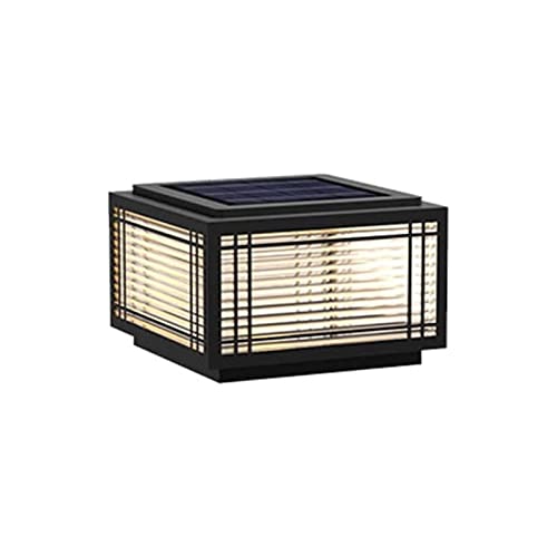 Pfostenleuchten Außenbereich Solar-Pfostenkappenleuchte for draußen Wasserdichte Villa Tor Säulenleuchte Moderne LED dimmbare Landschaftsbeleuchtung Leuchte for Tor Zaun Deck Garten Terrasse(25cm) von LUOYAOB
