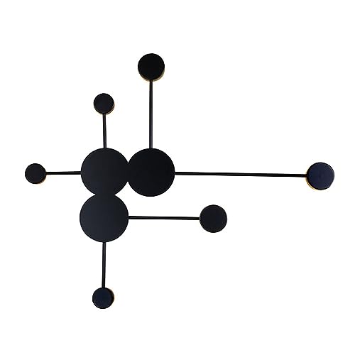LUOYAOB Wandleuchten 6-köpfiger Big Dipper LED-Wandleuchte aus Eisen Nordic Minimalist für Schlafzimmer Nachttisch Wohnzimmer Badezimmer Bar Loft Club (Schwarz, Weißes Licht 6000K, 74cm*74cm*6cm) von LUOYAOB