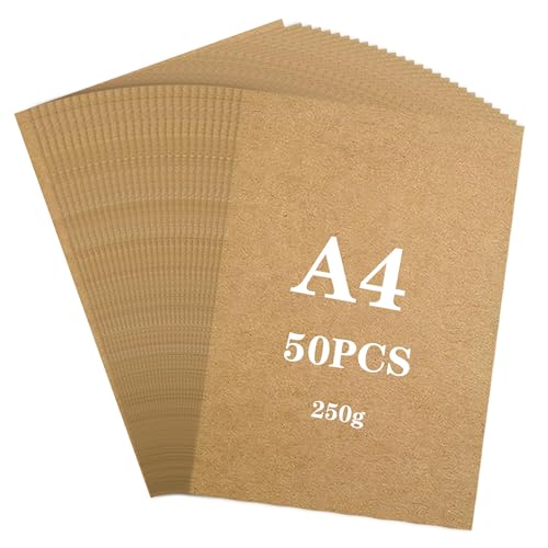50 Blatt Kraftpapier A4,250 g/m² Tonkarton Papier,A4 Scrapbook Papier,Dickes Papier zum Drucken,Scherenschnittpapier,Bastelpapier für DIY kreativ Sein und Malen Kartenherstellung 50 Blatt Kraftpapier A4,250 g/m² Tonkarton Papier,A4 Scrapbook Papier,Dickes Papier zum Drucken,Scherenschnittpapier,Bastelpapier für DIY kreativ Sein und Malen Kartenherstellung von LUPATDY