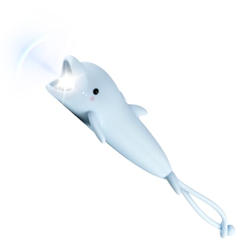 Aufladbar Taschenlampe Silizium, Wiederaufladbare LED Taschenlampe Kinder, Kleine Dimmbar taschenlampe, Stroboskop Portable Outdoor Lighting, Geschenk für Kinder ab 3 Jahren(Torch Delfin) von LUPATDY
