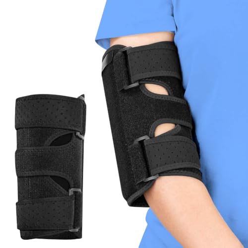 Ellenbogenbandage Schiene Ellenbogen, Ellenbogen Bandage für Nervus Ulnaris,Frakturen,Ellenbogenorthese mit Klettbänder Klettgürtel,Tennisarm Bandage Ellenbogen Herren Damen für Gewichtheben,Golf von LUPATDY