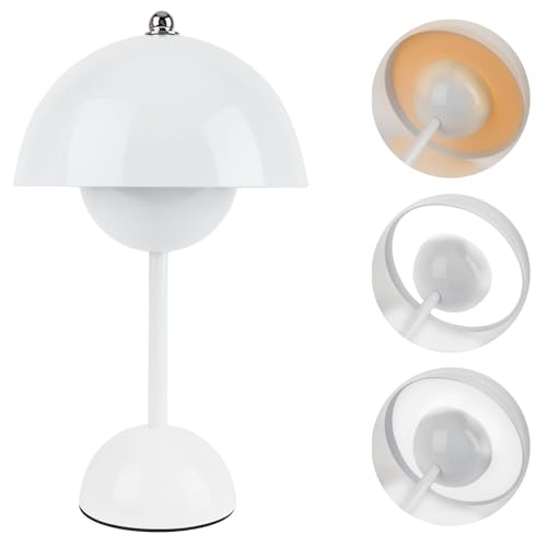 LED Tischlampe Kabellos, Touch Dimmbar Pilz Tischleuchte, Led Akku Flowerpot Lampe Tischleuchte für Schlafzimmer, Büro, Bars, Restaurants von LUPATDY