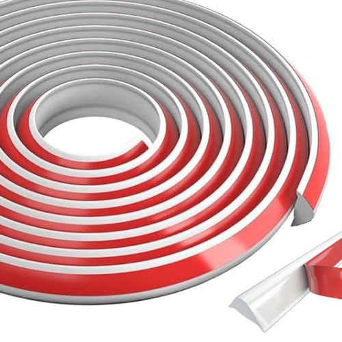 LUPATDY 3 Meter Zierleisten Selbstklebend Deckenleisten,Deckenleistenselbstklebend, Flexible Zierleisten Selbstklebend,Selbstklebendes Silikonmaterial für Wandfliesen und Deckenränder(27mm x 20mm) von LUPATDY