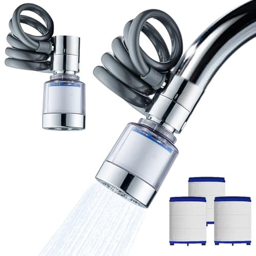 LUPATDY Wasserhahn Verlängerung mit Wasserfilter,360 Grad Wasserhahn Aufsatz Drehbarer,Multifunktionaler Wasserhahn Verlängerer mit 3 Wasserfilter,Wasserhahn Adapter für Wasserhähne Küche und Bad LUPATDY Wasserhahn Verlängerung mit Wasserfilter,360 Grad Wasserhahn Aufsatz Drehbarer,Multifunktionaler Wasserhahn Verlängerer mit 3 Wasserfilter,Wasserhahn Adapter für Wasserhähne Küche und Bad von LUPATDY