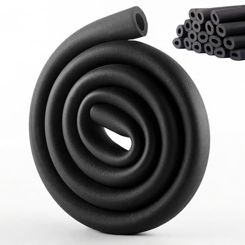 Rohrisolierung Ø 16mm, Rohrisolierung Schaumstoff 1.8m,Rohr Isolierung Heizungsrohre 9 mm Isolierstärke,Schaumstoff Rohr für Heizung Sanitär,Schwarz(Ø16mm) von LUPATDY