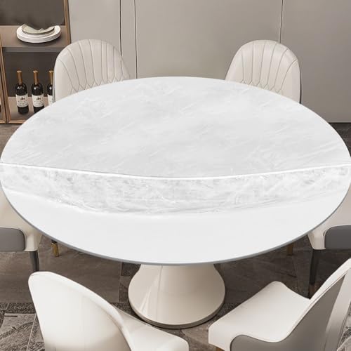 LUPATDY Tischdecke Rund 110 cm, Elastisch Tischdecke Outdoor mit Gummizug,Gartentischdecke Wetterfest, Plastik Tischschutzfolie Durchsichtige,Garten Tischdecken für Traußen,Durchsichtig LUPATDY Tischdecke Rund 110 cm, Elastisch Tischdecke Outdoor mit Gummizug,Gartentischdecke Wetterfest, Plastik Tischschutzfolie Durchsichtige,Garten Tischdecken für Traußen,Durchsichtig von LUPATDY