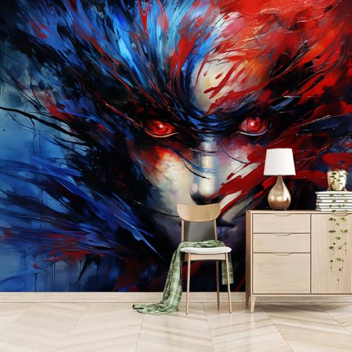 Art Fototapete 3D Monster 230x180cm，Abstrakt Seidenstofftapeten für Schlafzimmer, Wohnzimmer, Sofa, TV-Hintergrund von LUPAXA