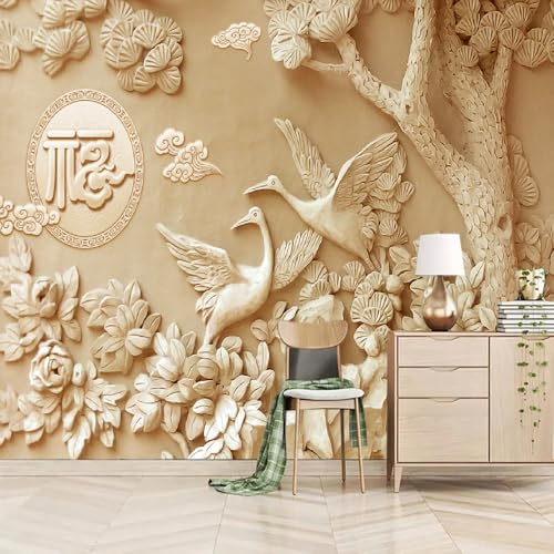 Fototapete 3D Effekt 3D-Skulptur Eines Kranichbaums 274x203cm,Fu-Figur Vlies tapeten für Schlafzimmer Fototapete 3D Effekt 3D-Skulptur Eines Kranichbaums 274x203cm,Fu-Figur Vlies tapeten für Schlafzimmer von LUPAXA