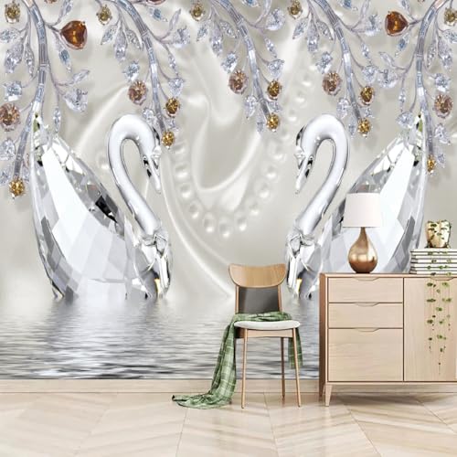 Fototapete 3D-Schwanenkristall-Dekoration 200x150cm,Luxus Und Glitzer Wandtapete für Wohnzimmer Schlafzimmer Fototapete 3D-Schwanenkristall-Dekoration 200x150cm,Luxus Und Glitzer Wandtapete für Wohnzimmer Schlafzimmer von LUPAXA