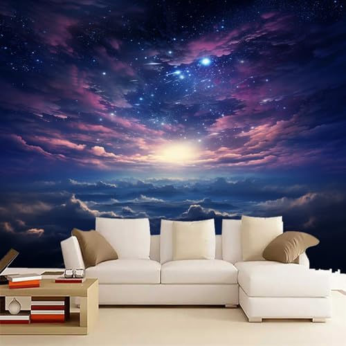 Fototapete 3D TapeteBlau-Violetter Farbverlauf Der Milchstraße 400x280cm,Sternenhimmel Wolken Tapeten Wohnzimmer Muster,Wand Deko Kinderzimmer Wandtapete Mustertapete Fototapete 3D TapeteBlau-Violetter Farbverlauf Der Milchstraße 400x280cm,Sternenhimmel Wolken Tapeten Wohnzimmer Muster,Wand Deko Kinderzimmer Wandtapete Mustertapete von LUPAXA