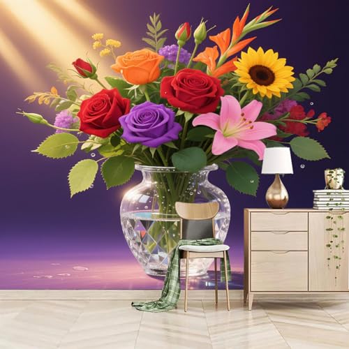 Fototapete 3D TapeteBunter Blumenstrauß 3D-Muster 400x280cm,Moderne Ästhetische Kunst Tapeten Wohnzimmer Muster,Wand Deko Kinderzimmer Wandtapete Mustertapete Fototapete 3D TapeteBunter Blumenstrauß 3D-Muster 400x280cm,Moderne Ästhetische Kunst Tapeten Wohnzimmer Muster,Wand Deko Kinderzimmer Wandtapete Mustertapete von LUPAXA