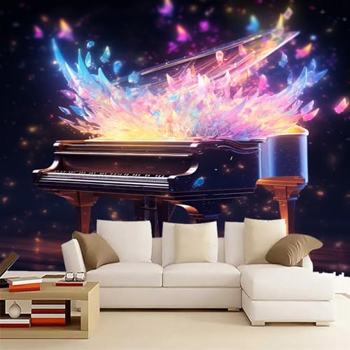 Fototapete 3D TapeteKlavier Mit Bunten Schmetterlingen 230x180cm,Abstrakte Kunst Tapeten Wohnzimmer Muster,Wand Deko Kinderzimmer Wandtapete Mustertapete Fototapete 3D TapeteKlavier Mit Bunten Schmetterlingen 230x180cm,Abstrakte Kunst Tapeten Wohnzimmer Muster,Wand Deko Kinderzimmer Wandtapete Mustertapete von LUPAXA