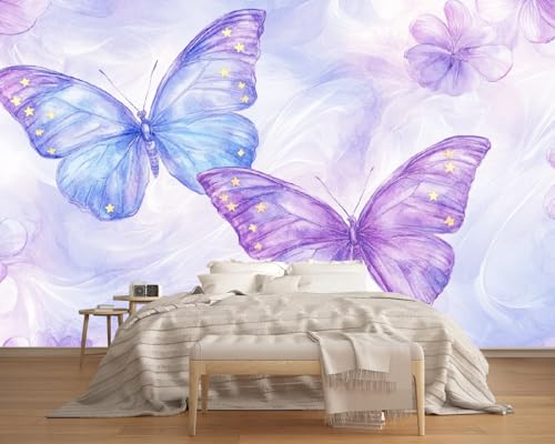 Fototapete 3D TapeteLila-Blauer Schmetterling Mit Farbverlauf 400x280cm,Abstrakte Kunst, Modern Tapeten Wohnzimmer Muster,Wand Deko Kinderzimmer Wandtapete Mustertapete Fototapete 3D TapeteLila-Blauer Schmetterling Mit Farbverlauf 400x280cm,Abstrakte Kunst, Modern Tapeten Wohnzimmer Muster,Wand Deko Kinderzimmer Wandtapete Mustertapete von LUPAXA