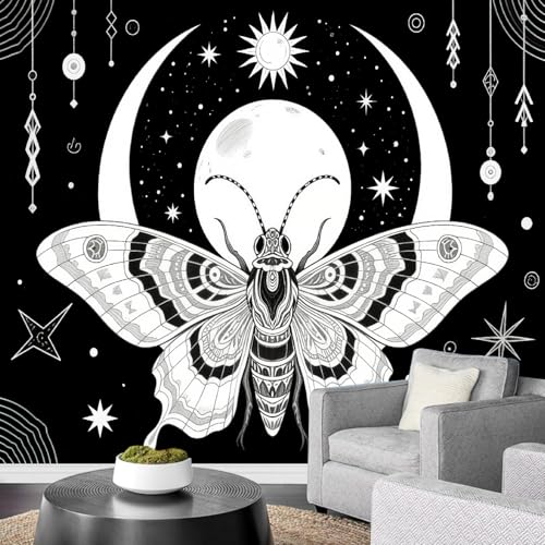 Fototapete 3D TapeteWeiße Motte Und Sternenhimmel 274x203cm,Modern Und Schlicht Tapeten Wohnzimmer Muster,Wand Deko Kinderzimmer Wandtapete Mustertapete Fototapete 3D TapeteWeiße Motte Und Sternenhimmel 274x203cm,Modern Und Schlicht Tapeten Wohnzimmer Muster,Wand Deko Kinderzimmer Wandtapete Mustertapete von LUPAXA