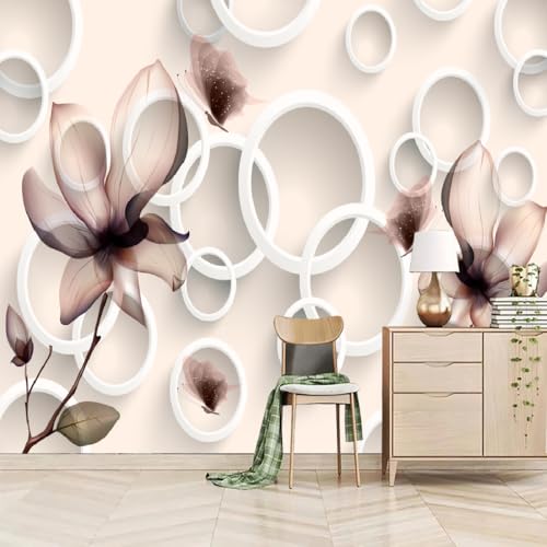 Fototapete Abstrakte Blumen 315x215cm,Moderne Geometrische Kreise Wandtapete für Schlafzimmer, Wohnzimmer, Sofa, TV-Hintergrund Fototapete Abstrakte Blumen 315x215cm,Moderne Geometrische Kreise Wandtapete für Schlafzimmer, Wohnzimmer, Sofa, TV-Hintergrund von LUPAXA