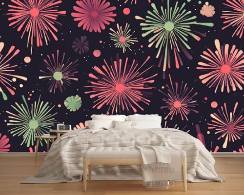 Fototapete Buntes Feuerwerk 150x130cm,Abstrakte Moderne Kunst Wandtapete,für Schlafzimmer Wohnzimmer Flur Esszimmer Nicht selbstklebend Fototapete Buntes Feuerwerk 150x130cm,Abstrakte Moderne Kunst Wandtapete,für Schlafzimmer Wohnzimmer Flur Esszimmer Nicht selbstklebend von LUPAXA