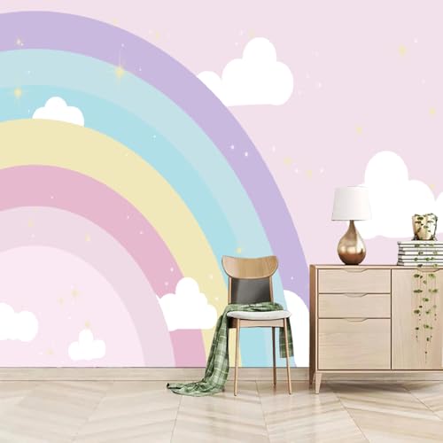 Fototapete Cartoon-Regenbogen 230x180cm,Mehrfarbig Wandtapete für Wohnzimmer Schlafzimmer Fototapete Cartoon-Regenbogen 230x180cm,Mehrfarbig Wandtapete für Wohnzimmer Schlafzimmer von LUPAXA