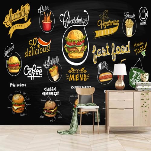 Fototapete Fast-Food-Restaurant, Hamburger, Kaffee 315x215cm,Gourmet-Pizza Wandtapete für Schlafzimmer, Wohnzimmer, Sofa, TV-Hintergrund Fototapete Fast-Food-Restaurant, Hamburger, Kaffee 315x215cm,Gourmet-Pizza Wandtapete für Schlafzimmer, Wohnzimmer, Sofa, TV-Hintergrund von LUPAXA