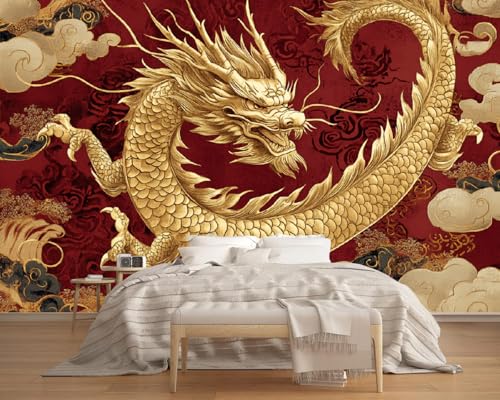 Fototapete Goldener Fliegender Drache 300x240cm,Gemälde Im Chinesischen Stil Foto Tapete Wandverkleidung Wandtapete Motivtapeten Wohnzimmer Schlafzimmer 3d Effekt Modern Fototapete Goldener Fliegender Drache 300x240cm,Gemälde Im Chinesischen Stil Foto Tapete Wandverkleidung Wandtapete Motivtapeten Wohnzimmer Schlafzimmer 3d Effekt Modern von LUPAXA