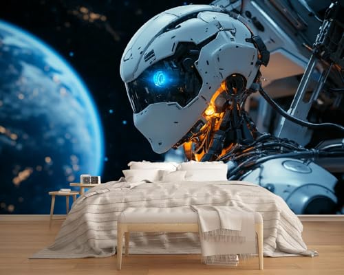Fototapete Humanoider Roboter 400x280cm,Zukünftiger Sci-Fi-Weltraum Foto Tapete Wandverkleidung Wandtapete Motivtapeten Wohnzimmer Schlafzimmer 3d Effekt Modern Fototapete Humanoider Roboter 400x280cm,Zukünftiger Sci-Fi-Weltraum Foto Tapete Wandverkleidung Wandtapete Motivtapeten Wohnzimmer Schlafzimmer 3d Effekt Modern von LUPAXA