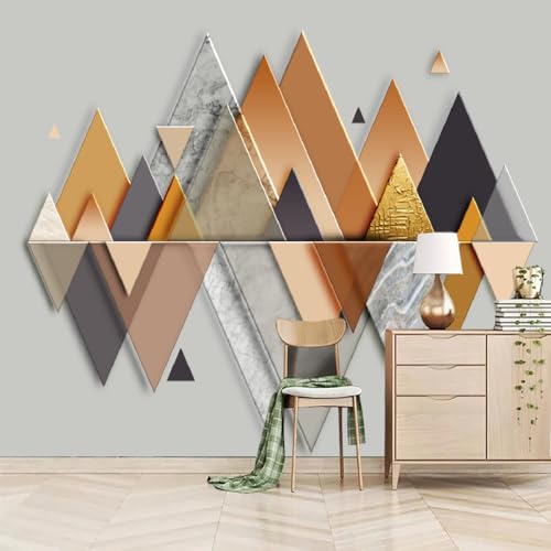 Fototapete Modernes Geometrisches Gold Und Grau 230x180cm,Bergspleiß Wandtapete für Wohnzimmer Schlafzimmer Fototapete Modernes Geometrisches Gold Und Grau 230x180cm,Bergspleiß Wandtapete für Wohnzimmer Schlafzimmer von LUPAXA