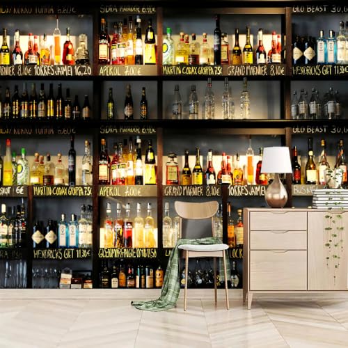 Fototapete Weinbar Und Whisky 300x240cm,Weinschrank Wandtapete für Wohnzimmer Schlafzimmer Fototapete Weinbar Und Whisky 300x240cm,Weinschrank Wandtapete für Wohnzimmer Schlafzimmer von LUPAXA