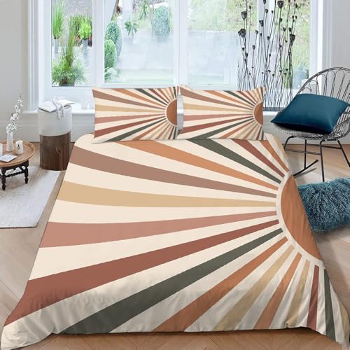 LUPAXA Grau-Braune Randgeometrie 3-Teiliges Bettbezug-Set,230 * 220Cm Boho-Ethno-Stil Moderner Bettbezug Aus Mikrofaser Mit Reißverschluss LUPAXA Grau-Braune Randgeometrie 3-Teiliges Bettbezug-Set,230 * 220Cm Boho-Ethno-Stil Moderner Bettbezug Aus Mikrofaser Mit Reißverschluss von LUPAXA