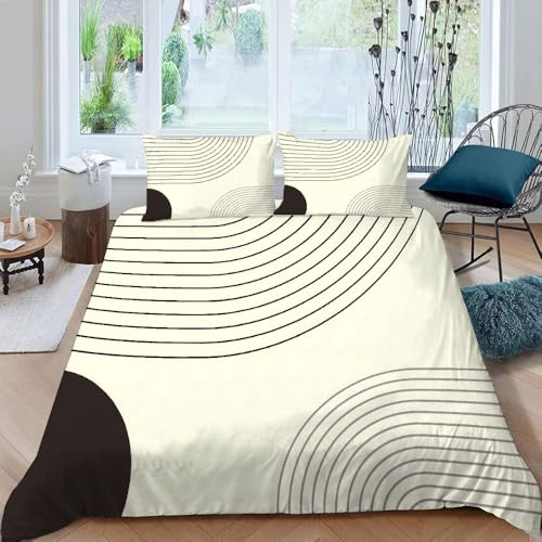 LUPAXA Optische Täuschung Schwarzes Loch Bettbezug Set,135 * 200Cm Moderne Schwarz-Weiß-Geometrie 3 Teilig Mikrofaser Bettbezug Mit Reißverschluss Und 2 Kissenbezug LUPAXA Optische Täuschung Schwarzes Loch Bettbezug Set,135 * 200Cm Moderne Schwarz-Weiß-Geometrie 3 Teilig Mikrofaser Bettbezug Mit Reißverschluss Und 2 Kissenbezug von LUPAXA