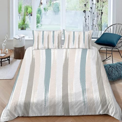 Moderne Geometrische Linien Bettbezug Set,230 * 220Cm Blau-Weiß-Schwarze Geometrie 3 Teilig Mikrofaser Bettbezug Mit Reißverschluss Und 2 Kissenbezug Moderne Geometrische Linien Bettbezug Set,230 * 220Cm Blau-Weiß-Schwarze Geometrie 3 Teilig Mikrofaser Bettbezug Mit Reißverschluss Und 2 Kissenbezug von LUPAXA