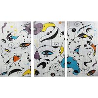 Lgvshopping - Lupia – Sammlung 3-teilige Bilder auf Leinwand im Miro-Stil von LUPIA