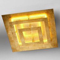LupiaLicht LED Deckenleuchte Square in Blattgold 27W 2200lm - yellow von LUPIALICHT