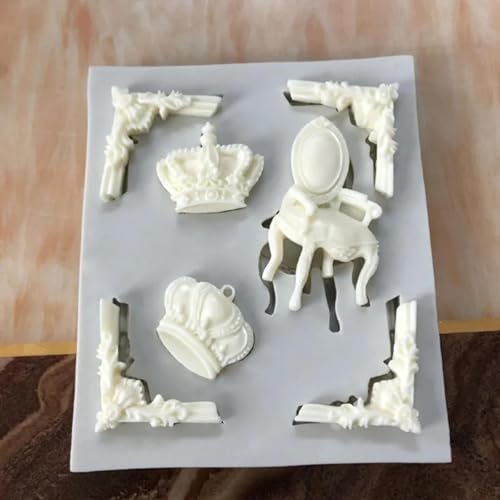 Gießformen aus Kunstharz, 10 x 10 cm, europäische Spitze, Fondant, Kuchenform, Schokolade, Fudge, Werkzeug, Küche, Backschablonen von LUPZENFUXIA