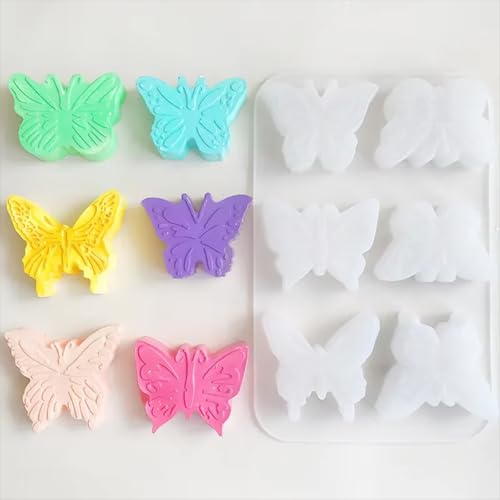 Gießformen aus Kunstharz, 25,5 x 16,5 x 2,5 cm, 3D-Schmetterlingsform, Backdekoration, Süßigkeiten, Schokolade, Gips, Kerzen, Bastelwerkzeug, Weiß Gießformen aus Kunstharz, 25,5 x 16,5 x 2,5 cm, 3D-Schmetterlingsform, Backdekoration, Süßigkeiten, Schokolade, Gips, Kerzen, Bastelwerkzeug, Weiß von LUPZENFUXIA