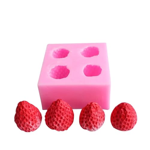 Harzgussformen, 3D-Frute Erdbeer-Qualität, Fondant, Ton, Epoxid-Pips, Kuchendekoration, Werkzeug, Kerze, Seife, Kunstharz, 6,8 x 6,7 x 3,7 cm Harzgussformen, 3D-Frute Erdbeer-Qualität, Fondant, Ton, Epoxid-Pips, Kuchendekoration, Werkzeug, Kerze, Seife, Kunstharz, 6,8 x 6,7 x 3,7 cm von LUPZENFUXIA