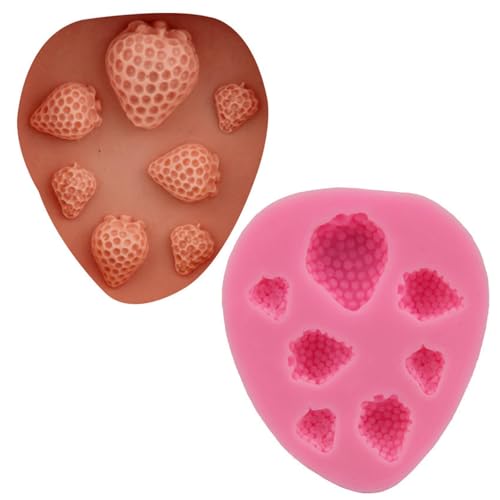 Harzgussformen, 3D-Frute Erdbeer-Qualität, Fondant, Ton, Epoxid-Pips, Kuchendekoration, Werkzeug, Kerze, Seife, Kunstharz, 7,5 x 6,5 x 1,5 cm Harzgussformen, 3D-Frute Erdbeer-Qualität, Fondant, Ton, Epoxid-Pips, Kuchendekoration, Werkzeug, Kerze, Seife, Kunstharz, 7,5 x 6,5 x 1,5 cm von LUPZENFUXIA