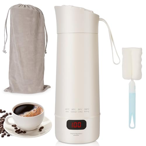 400ML Kleiner Tragbarer Wasserkocher, Mini Elektrische Wassertasse, 300W Schneller Wassererhitzer, Temperatureinstellung, Automatische Abschaltung, Reise Wasserkocher für Kaffee Teezubereitung 400ML Kleiner Tragbarer Wasserkocher, Mini Elektrische Wassertasse, 300W Schneller Wassererhitzer, Temperatureinstellung, Automatische Abschaltung, Reise Wasserkocher für Kaffee Teezubereitung von LURICO