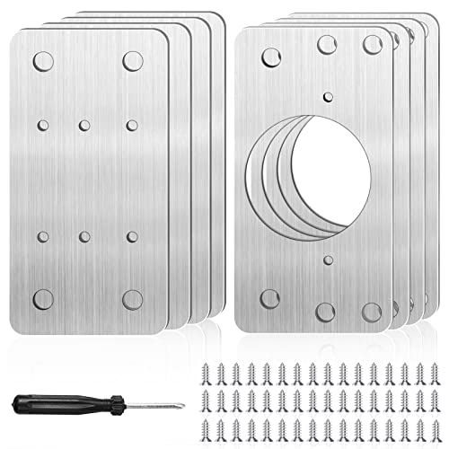 8 Stück Scharnier Reparaturset, 9×5cm Reparaturstück für Seitenscharnierplatte Schranktür Reparaturplatte Reparatur Platte, Schrankscharnier Scharniere, Hinge Repair Kit, Schrankscharniere von LURICO