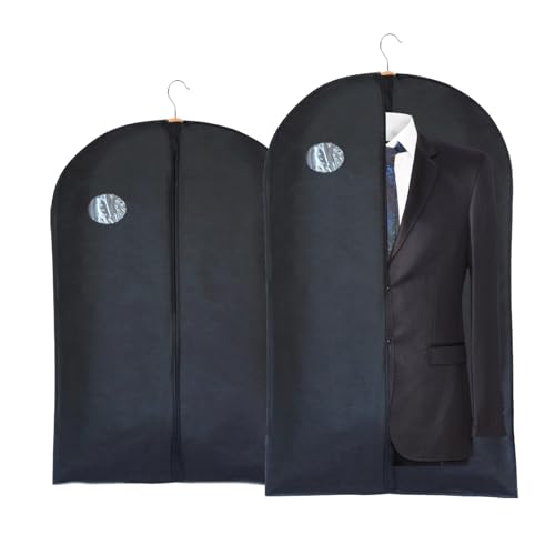 LURNODY 2 Stücke Kleidersack Anzug, Staubdicht Kleidersäcke, Kleiderhüllen Mit Reißverschluss 23 * 50 Zoll/23 * 42 Zoll Wird In Der Reisegarderobe Verwendet, Um Kleidung Aufzubewahren von LURNODY