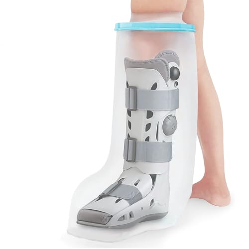 LURNODY Duschschutz Fuß Rutschfest,Waterproof Foot Cover for Shower,Duschschutz Bein Kinder für Fuß，Wiederverwendbar Verbandschutz Halten sie Wunden Verbände Trocken von LURNODY