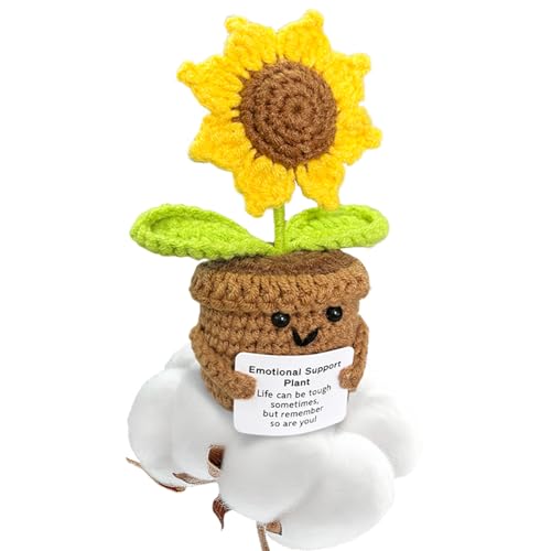 LURNODY Pocket Hug Sonnenblumen, Sonnenblumen Geschenk Hauptsächlich Braun mit Etwas Grün und Gelb Sunflower Geeignet als Geschenk für Freunde, um Ihre Gefühle Auszudrücken von LURNODY