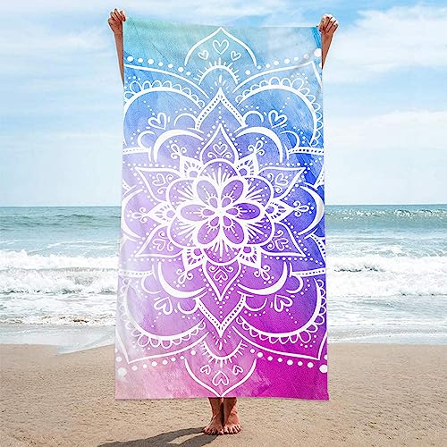 LUROON Strandtuch 180 x 90cm Extra Große Strandhandtuch Handtuch Strand Badetuch Frottee Leichtes Strandtuch Camping Reisetuch Super Weiches Sport Strandtuch von LUROON