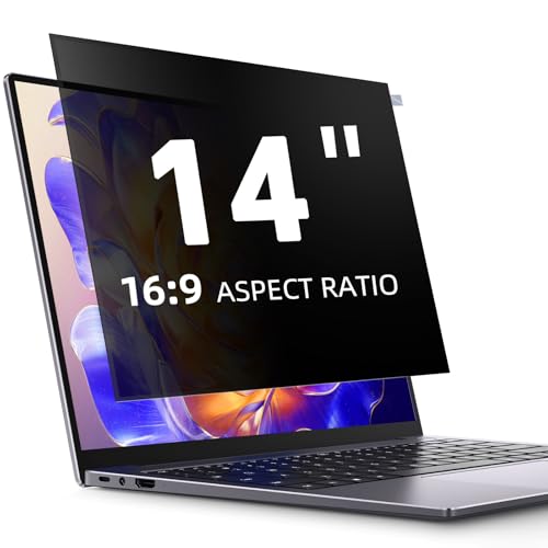 LUSA DESIGN Blickschutzfolie für 14 Zoll Laptop 16:9 Sichtschutzfolie,Abnehmbar sichtschutz, Anti Blaulicht Blendschutz Displayschutz für Lenovo Hp Dell Acer Asus Thinkpad Envy Xps von LUSA DESIGN