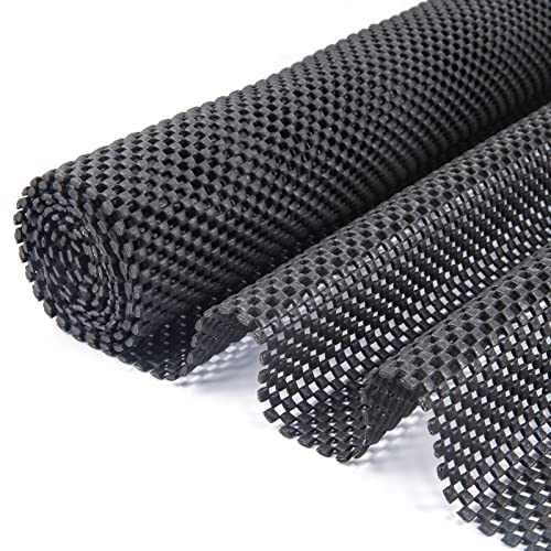 Lusee Teppich Antirutschunterlage, 50x80cm Antirutschmatte für Teppich, PVC Schneidbar rutschfest Teppichstopper Anti Rutsch Teppichunterlage für Teppich Schubladen Regale Tablett, Schwarz von LUSEE