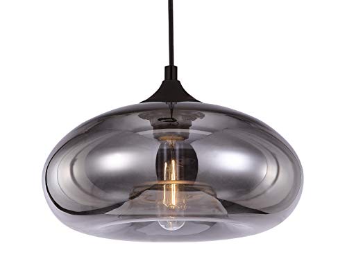 Pendelleuchte Bronks aus Mercurisiertem Glas, 40 W, grau, ø 18 x H 30 cm Pendelleuchte Bronks aus Mercurisiertem Glas, 40 W, grau, ø 18 x H 30 cm von LUSSIOL